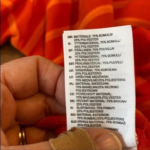 Adidas Climate Men Orange Collared Short Sleeve Striped Polo Shirt Size XXL - Picture 9 of 12